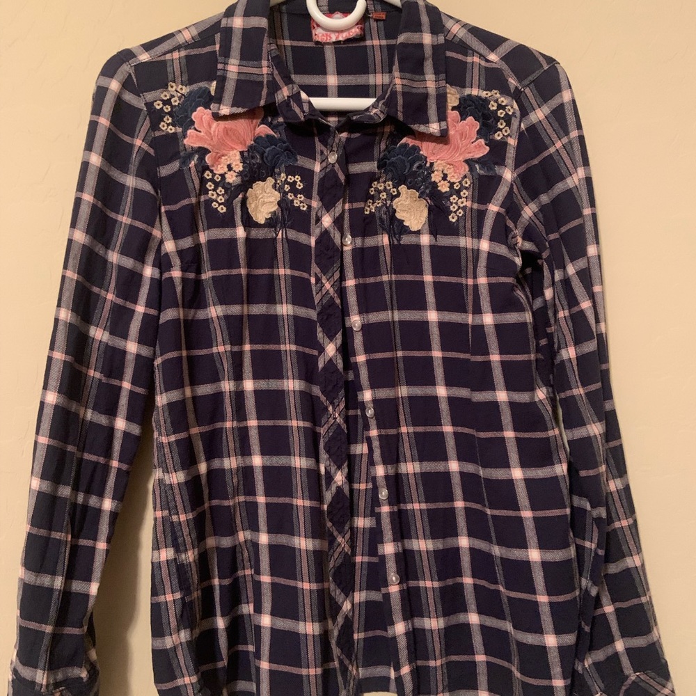 Rodeo Flannel Button Up Floral